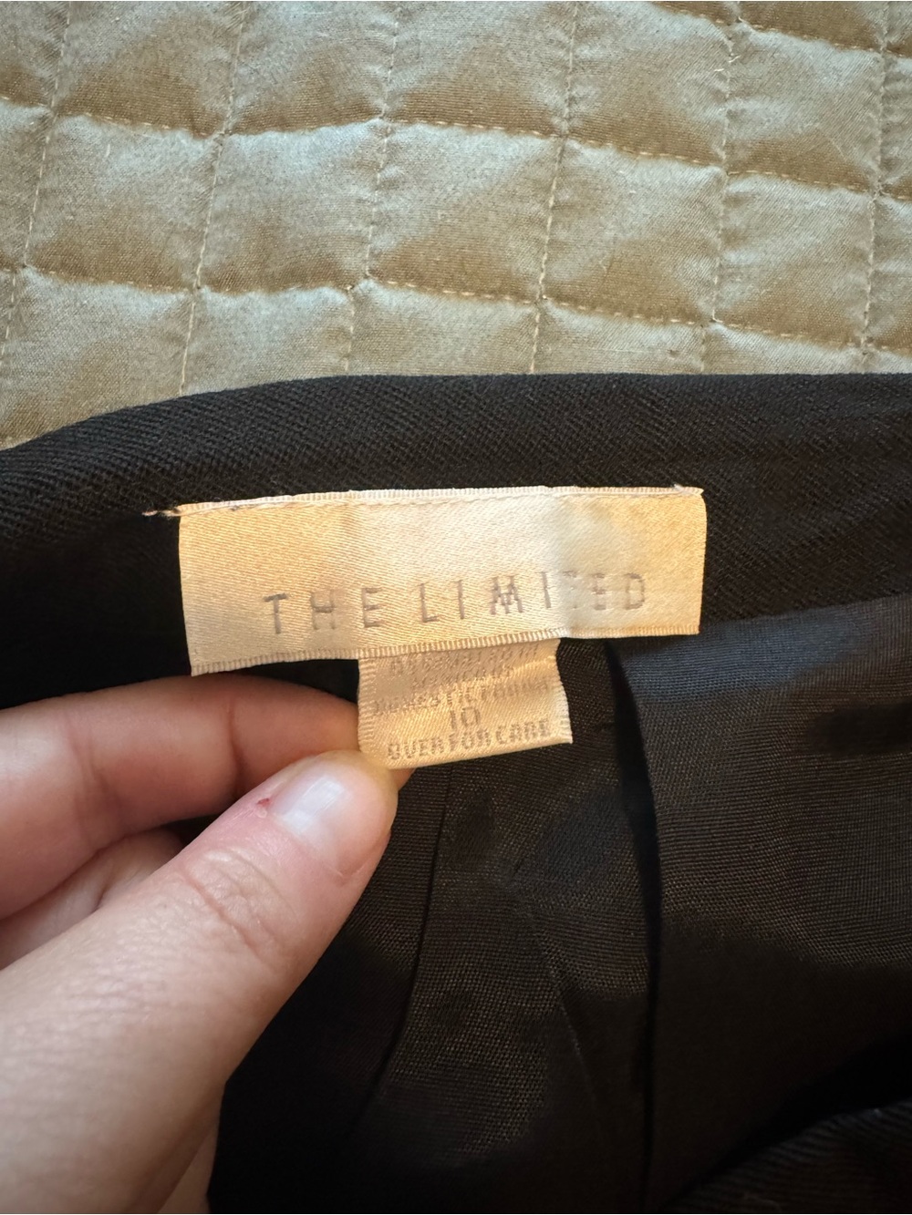 The Limited 100% wool black knee length skirt quiet luxury